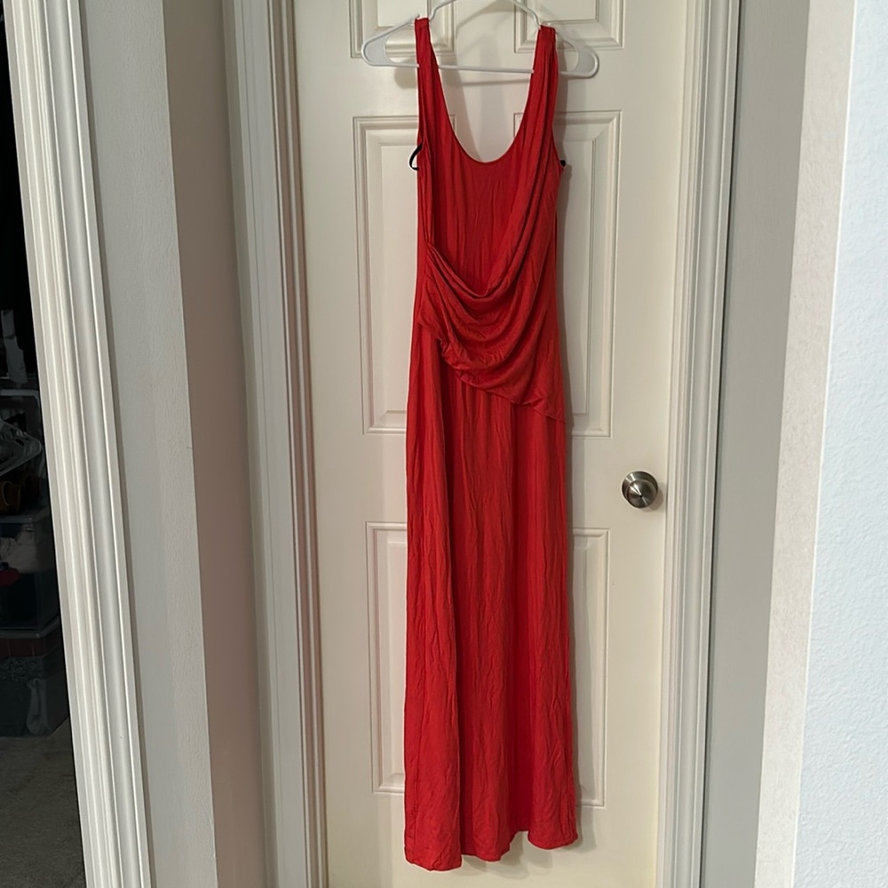 Bebe maxi dress with ruching